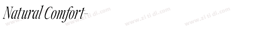 Natural Comfort字体转换